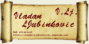 Vladan LJubinković vizit kartica